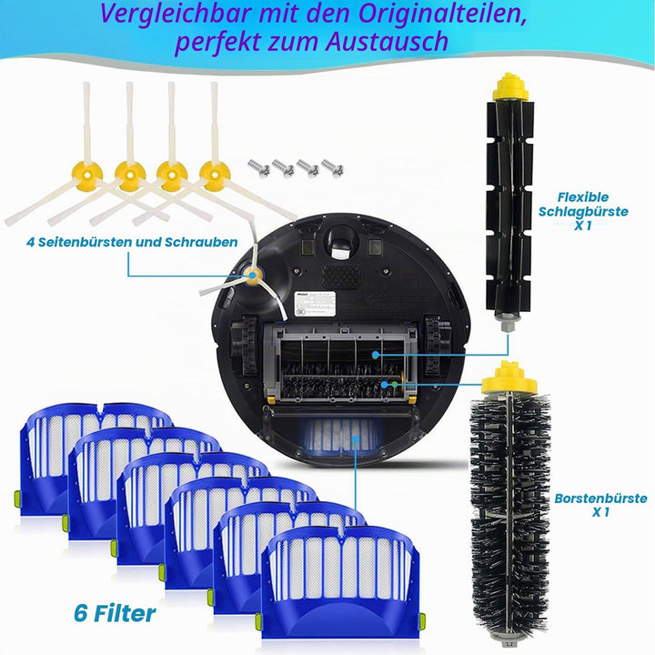 Ersatzteile für iRobot Roomba 600 Serie 604 605 606 610 612 614 615 616 620 621 626 627 630 631 632