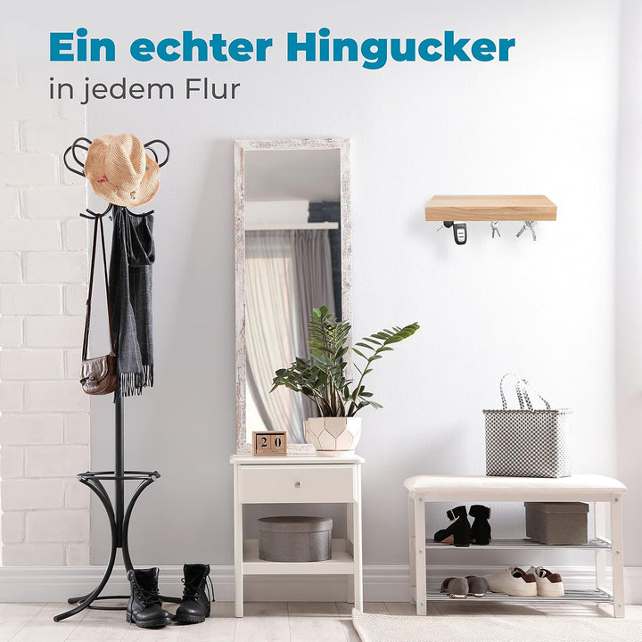 GGC Schlüsselbrett mit Ablage (Schlüsselhalter Magnetisch) I Wandregal für Flur I Moderne Deko aus E
