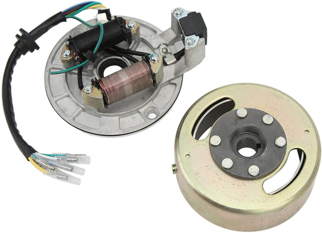 Magneto Stator Schwungrad Rotor Kit Kupfer Aluminium Kick Start Motor Magneto Stator Platte Magneto