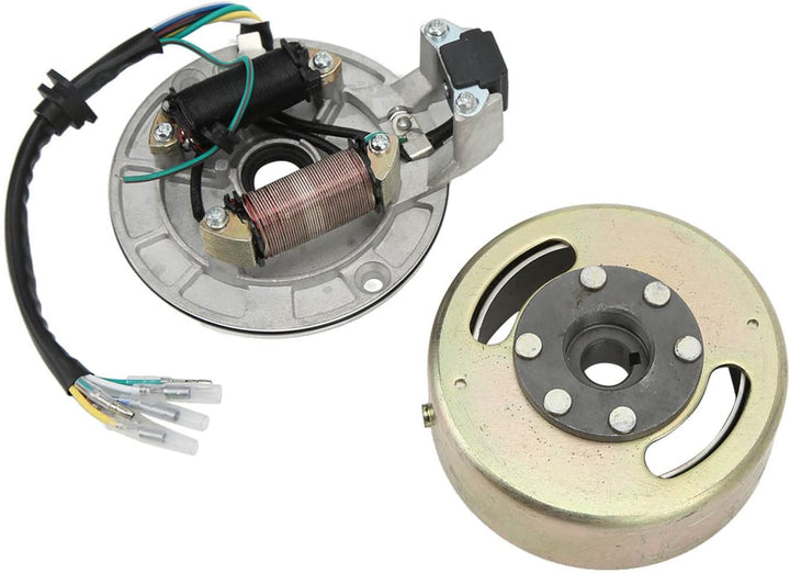 Magneto Stator Schwungrad Rotor Kit Kupfer Aluminium Kick Start Motor Magneto Stator Platte Magneto