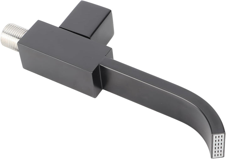 Waschtischarmatur - G1/2 Wandwaschbecken Waschbeckenarmatur Kaltwasserhahn Badzubehör Mattschwarz