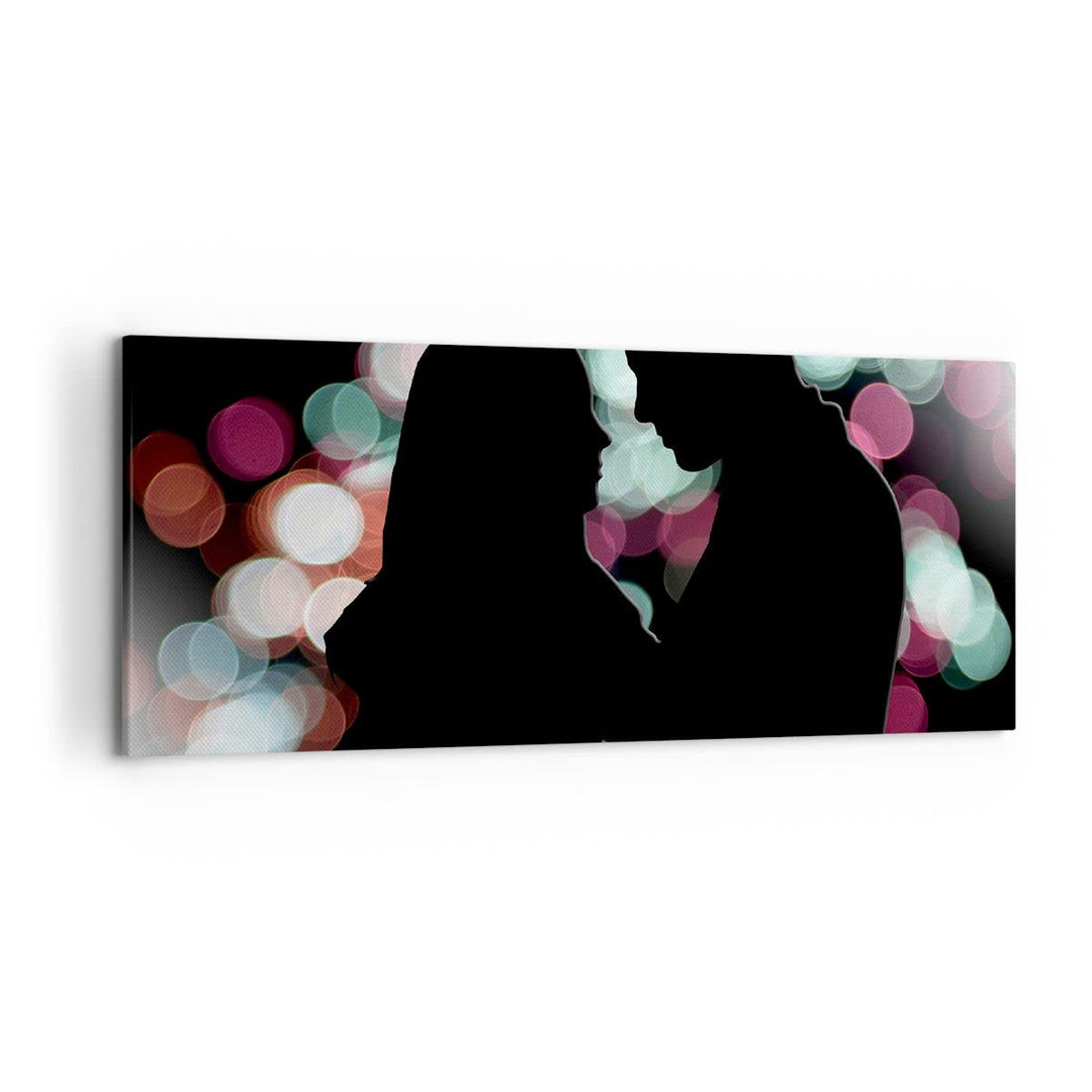 Wandbilder Dekoration Wohnzimmer Paar Liebe Beziehung Panorama Bilder auf Leinwand 120x50cm Leinwand