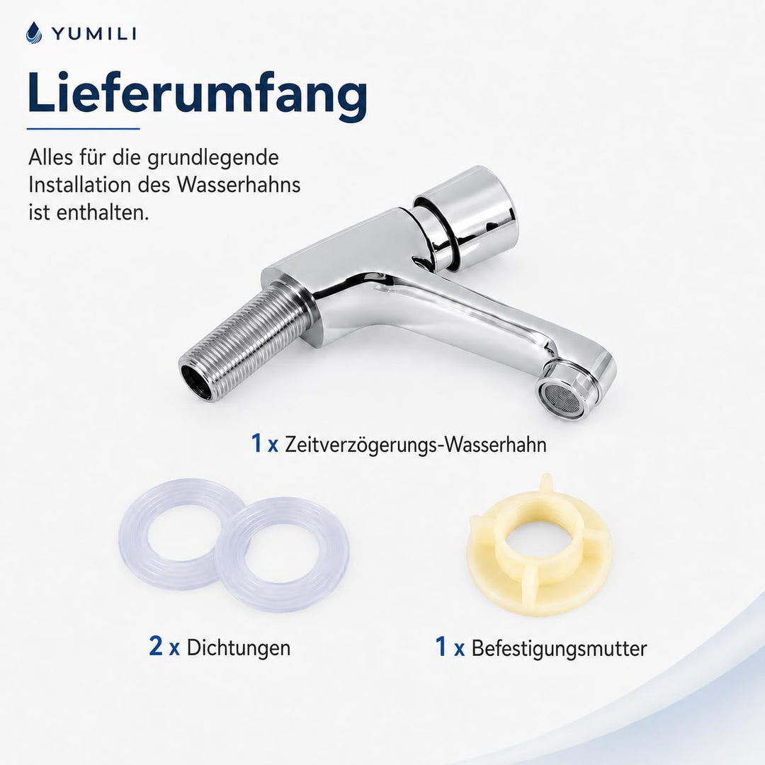 Zeit Verzögerung Wasserhahn-Öffentliches Ktchen-Badezimmer Verchromt Selbst Schliessender Wassers Pa