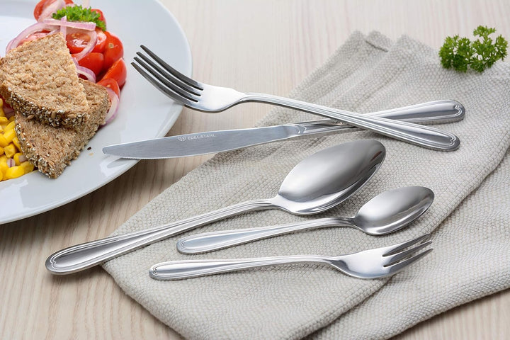 GRÄWE Besteckset für 12 Personen aus Edelstahl, Geschirrset, 100-teilig Set, nickelfrei, rostfrei, h