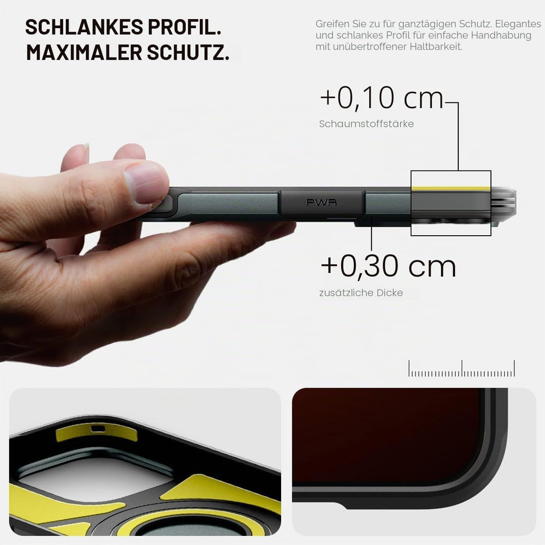 Spigen Tough Armor (AI) MagFit Hülle für iPhone 16 Pro, Kompatibel mit MagSafe Zubehör -Abyss Green,