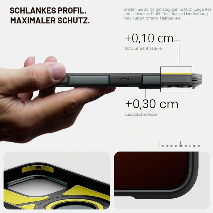Spigen Tough Armor (AI) MagFit Hülle für iPhone 16 Pro, Kompatibel mit MagSafe Zubehör -Abyss Green,