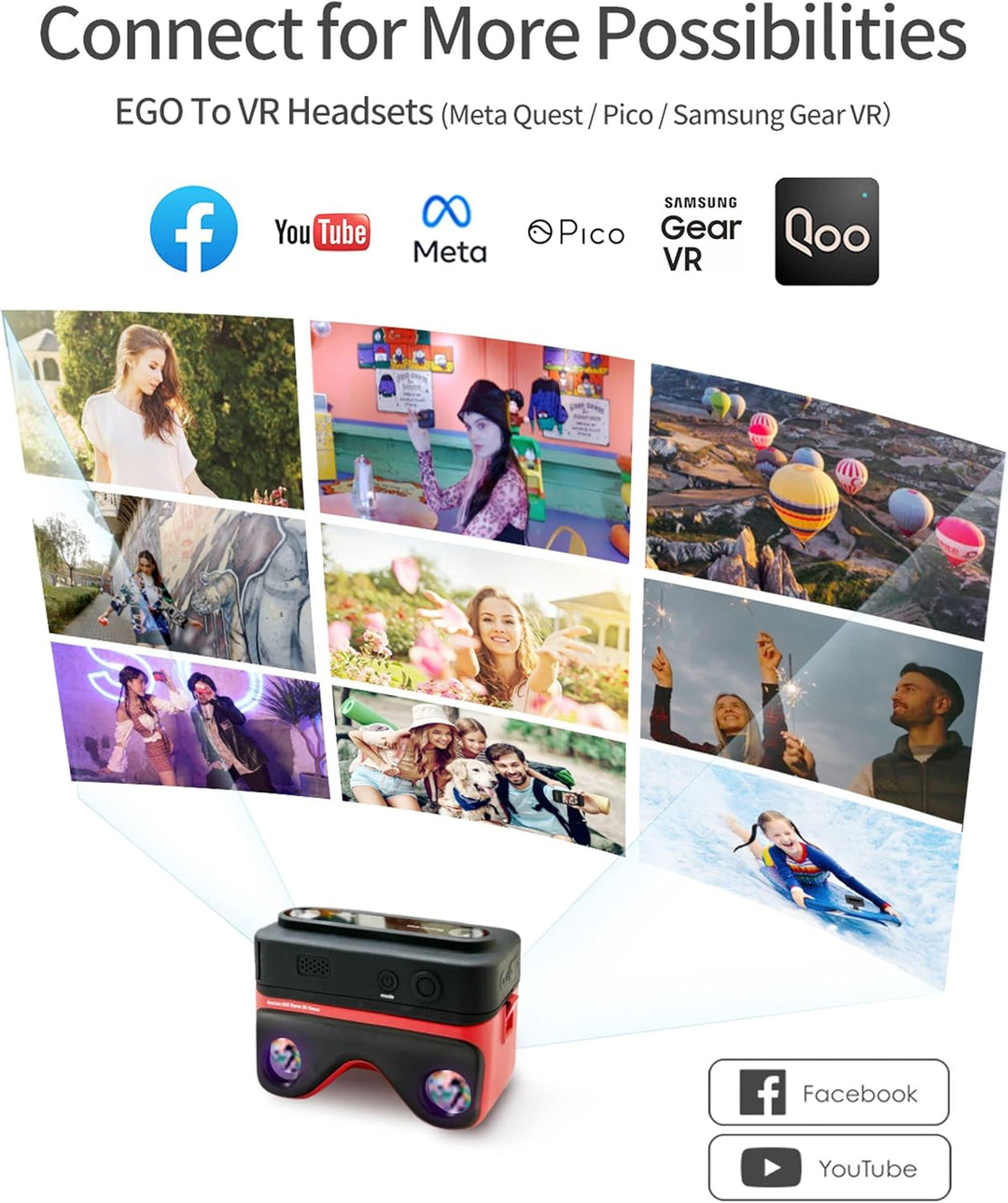 KanDao 3D Kamera, 3D Foto&Video Sofortbildkamera, Stereoskopische Kamera, 2.54" Touchscreen, Verwack