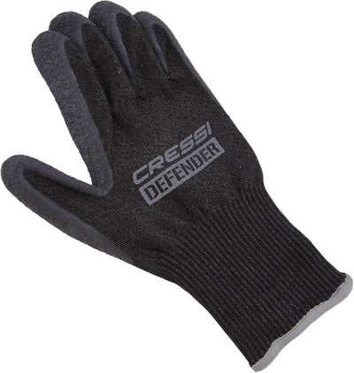 Cressi Defender Gloves Black 2mm - Schutzhandschuhe für Dynema/HPPE-Tauchgänge, Schwarz, S