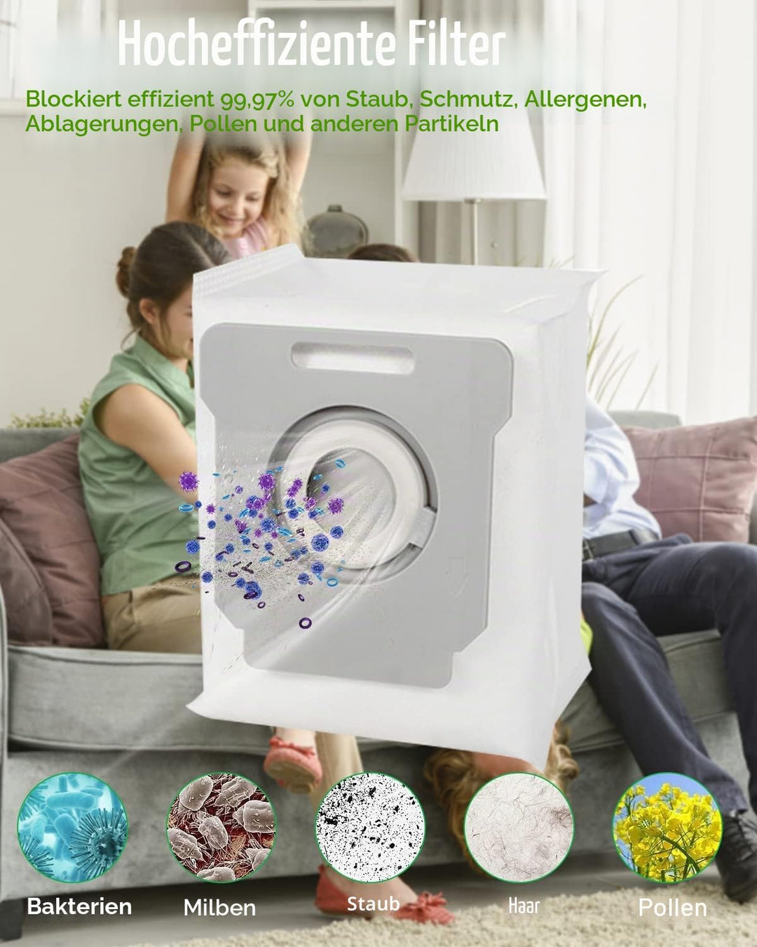 12 Staubsaugerbeutel für iRobot Roomba i7 i7+ i3 i3+ i4 i4+ i6 i6+ i8 i8+ j7 j7+ S9 S9+ E5 E6 E7 Cle