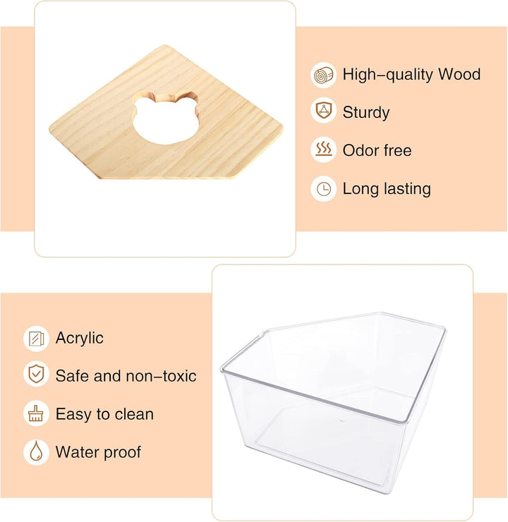 Haustier Hamster Badezimmer, Sandbad Container Toilette Transparente Acryl Hamster Badebox, Hamster