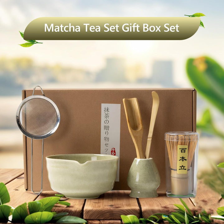TOPCHANCES 6 Stück Matcha-Set,Matcha Besen Set,Matcha Schale Tee Set für die Zubereitung von Milchka