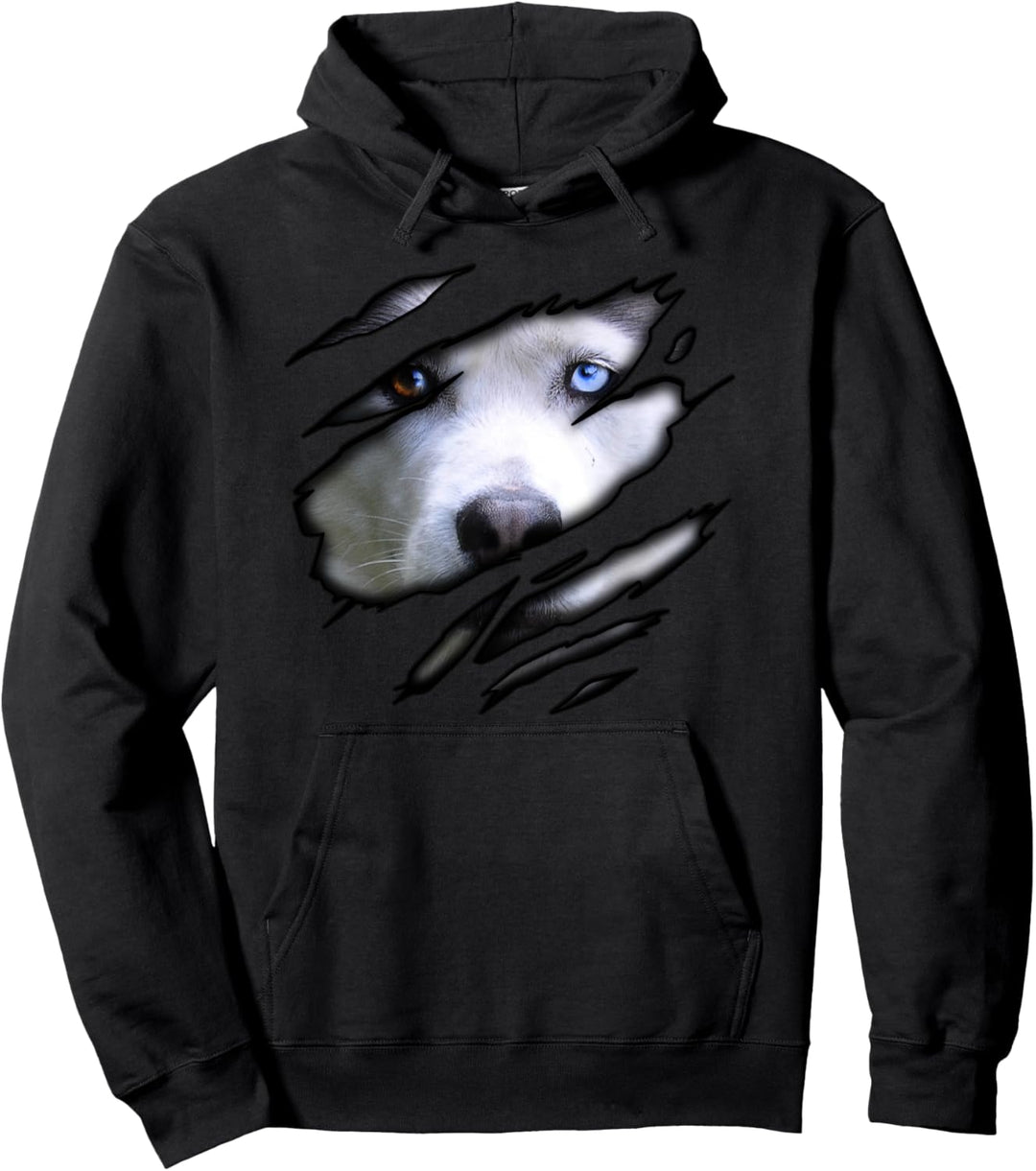 Siberian Husky in mir Design, Hundedesign, Rassehund Pullover Hoodie
