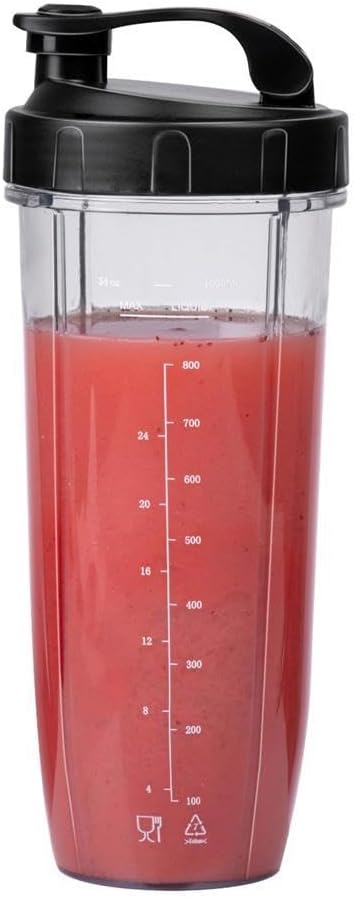 alpina Smoothie Maker 1200 W - Mixer 1L - Mixer Smoothie Maker - mit 500 ML Mitnehmbecher und Deckel
