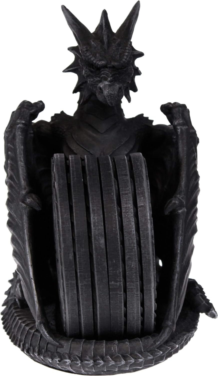 Nemesis Now Dragons Lair Untersetzer-Set, 22 cm, Schwarz
