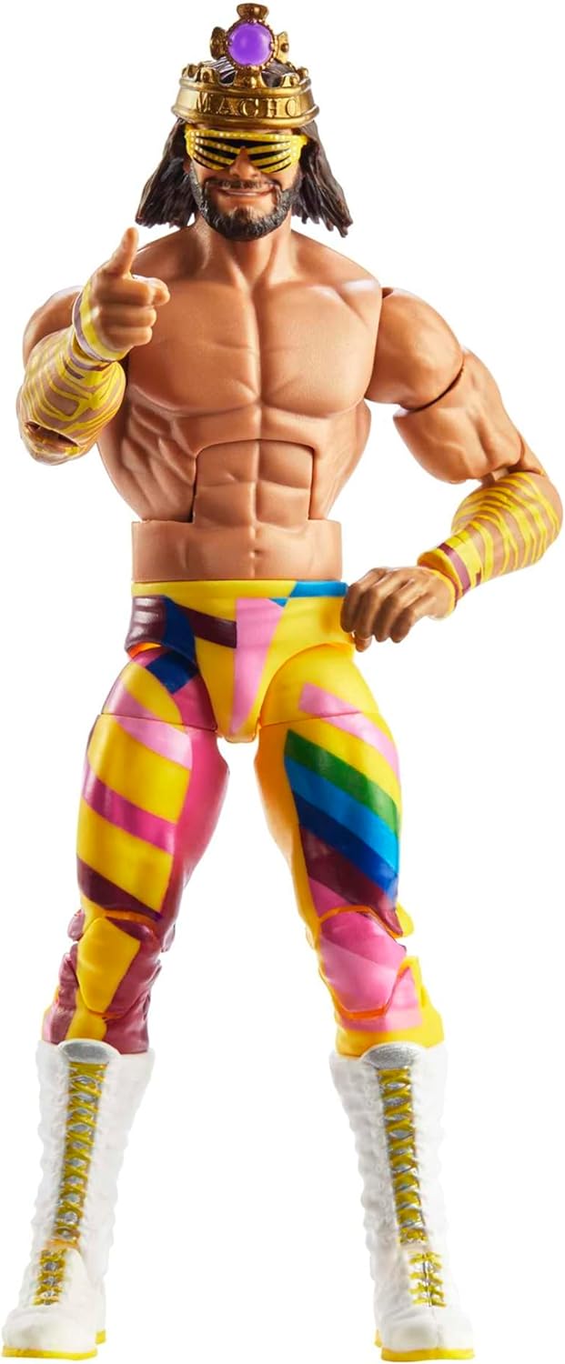 WWE HKP10 - Elite WrestleMania "Macho King” Randy Savage Actionfigur, bewegliches WWE Sammlerstück m