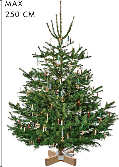 KRINNER Design Weihnachtsbaum Christbaumständer Kopenhagen Eiche/weiss inkl. Fusspedal-und Einseilte