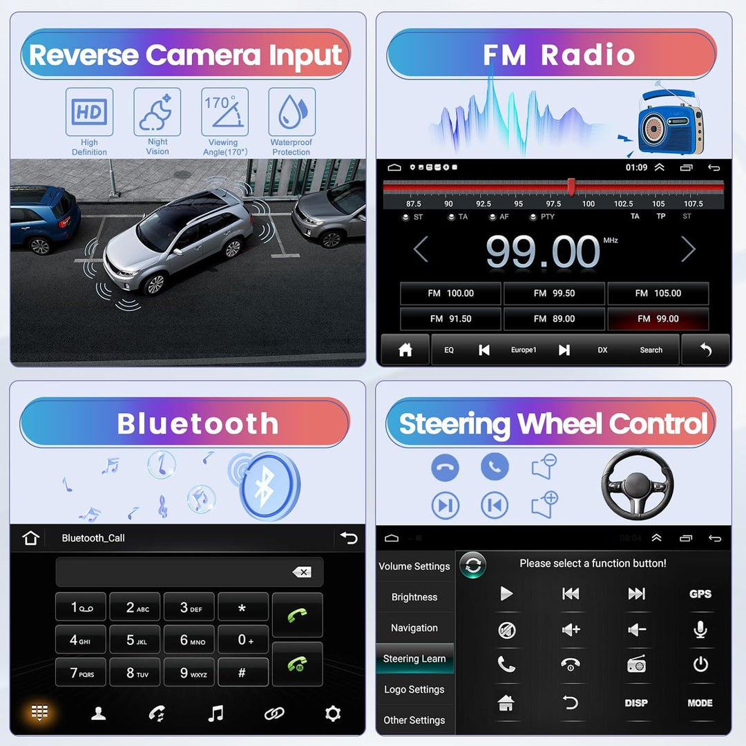 [2+64GB] Android 13 Autoradio, für FIAT 500 (2007-2015), Carplay AndriodAuto Wireless, Bildschirm To