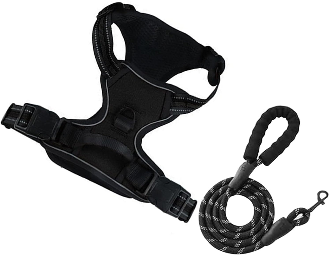 Hundegeschirr Verstellbar Reflektierend 49-98cm Brust | Doppelzugpunkte Vorne &amp; Hinten, Polyester Ne