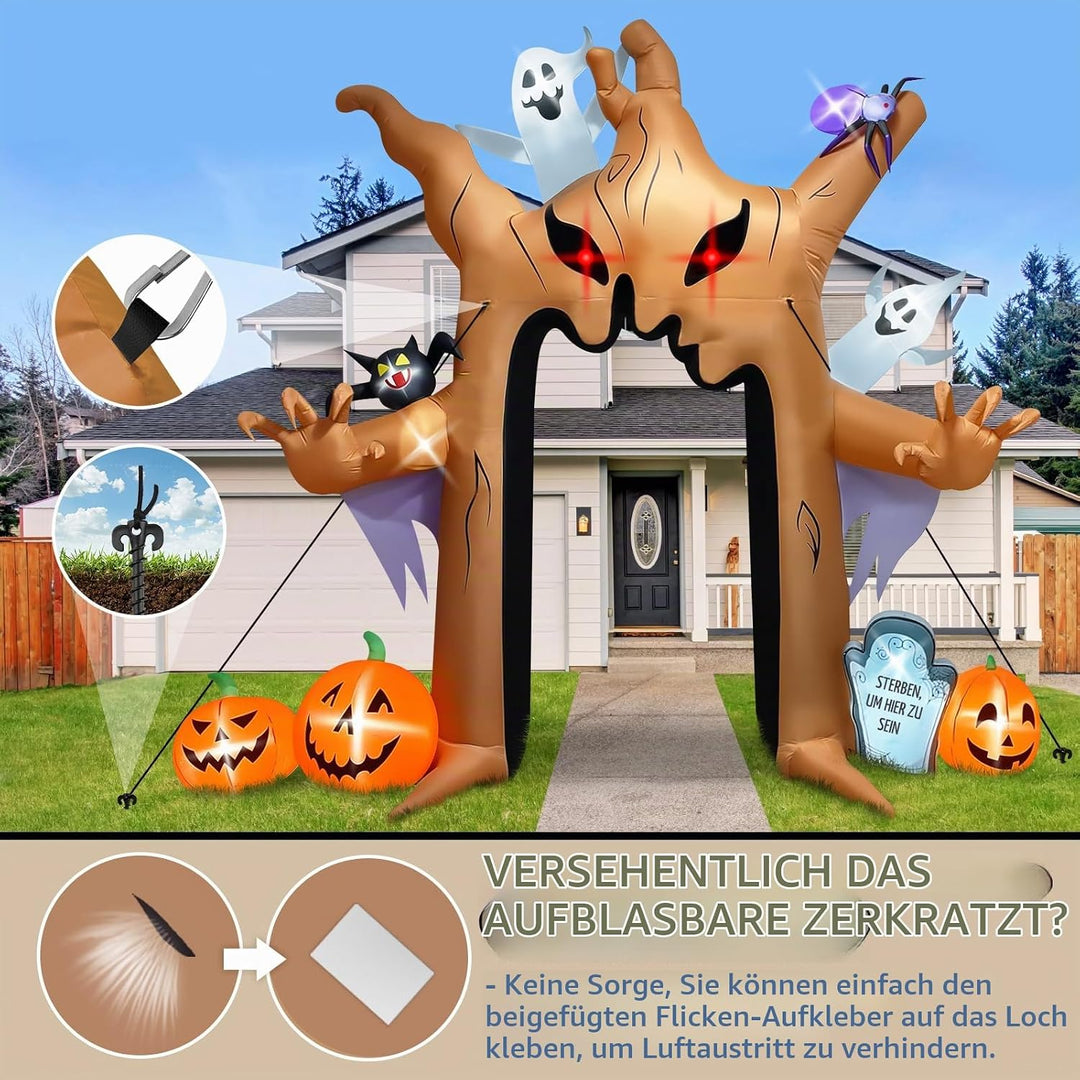 Kalolary 10FT Halloween Ghost Inflatables Aufblasbar Deko Dekoration, mit eingebauten LEDs Aufblasba