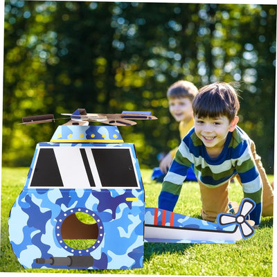 TOYANDONA 1 Satz Tragbares Flugzeugspielzeug Kampfflugzeugspielzeug Kinder-Flugzeug-Kostüm aus Pappe