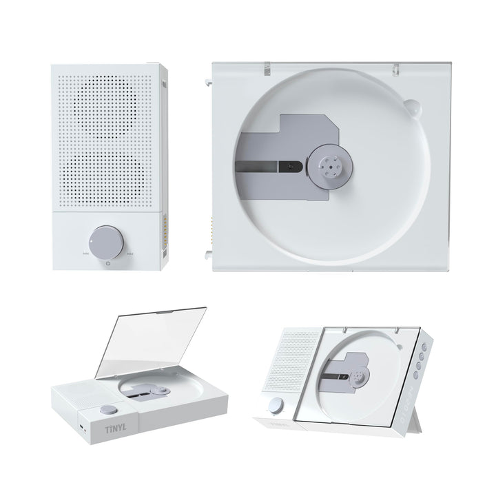 Tinyl Split: 3-in-1-CD-Player, abnehmbarer Bluetooth-Lautsprecher und CD-Player, tragbar, wiederaufl