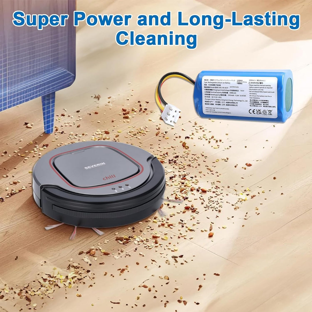 12,8V 2000mAh Ersatzakku, kompatibel mit Severin Chill RB7025 RB-7025, wiederaufladbarer LiFePO4-Akk