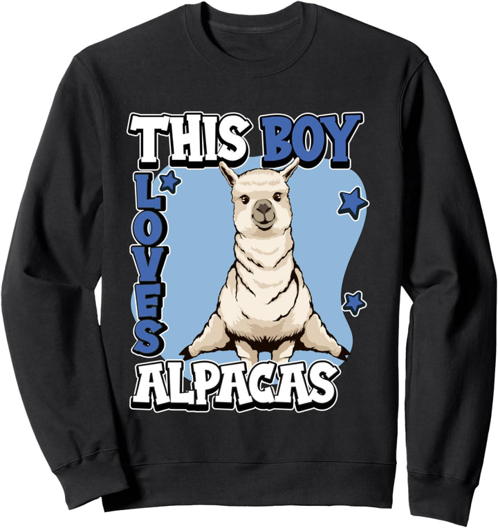 Jungen This Boy Loves Alpacas Alpaka Sweatshirt