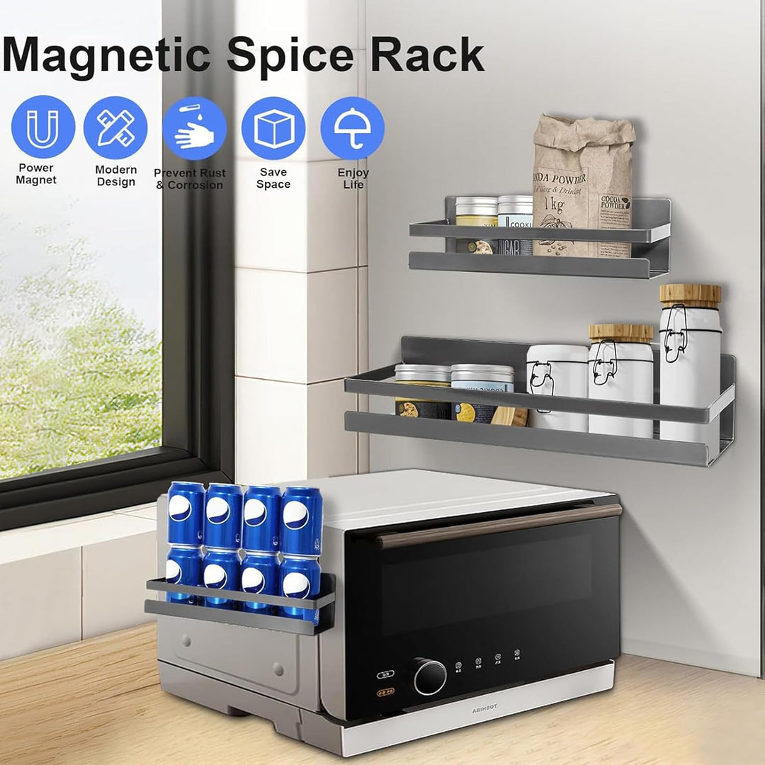 Uten Gewürzregal Kühlschrank Regal magnetisch, Gewürzhalter hängend ohne bohren Wandregal Gewürz Org