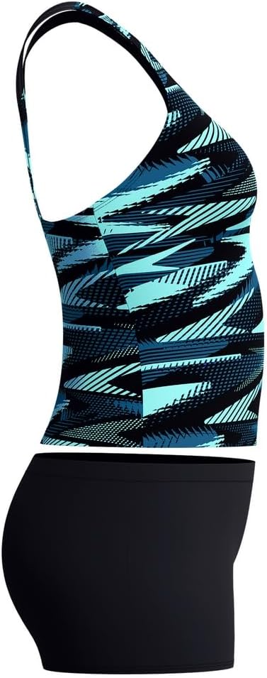 Speedo Damen Hyperboom Tankini Tankini Badeanzug 28 Arctic Glass, 28 Arctic Glass