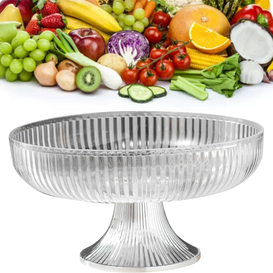 Buachois Obstschale für Küchentheke, 24,5 cm Durchmesser, Stilvoll, Multifunktional, Durchscheinend,
