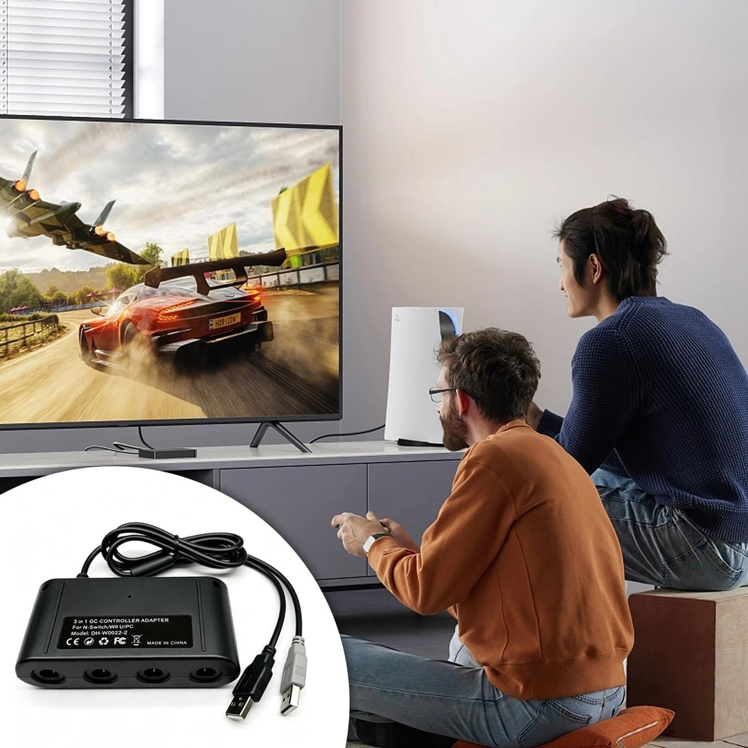 Hiacinto Gamecube Controller Adapter Switch: 4-Port USB-Adapter für Switch, PC &amp; Wii U, Plug &amp; Play