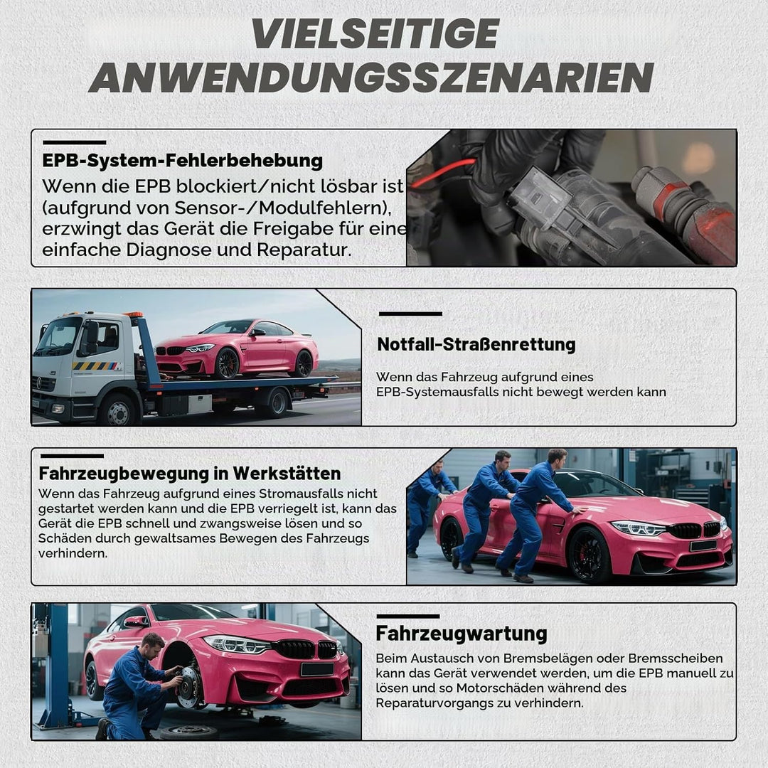BT10 EPB-Entriegelungswerkzeug, Notlösewerkzeug Elektronische Feststellbremse, Smart Zweikanal (Brem