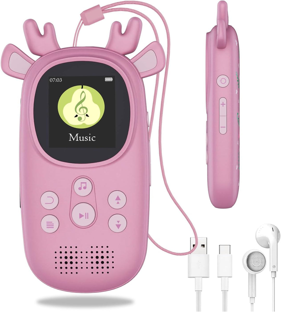 CCHKFEI 32GB Kinder MP3 Player mit Bluetooth 5.3,1,8 Zoll Bildschirm Bluetooth MP3-Player mit kopfhö