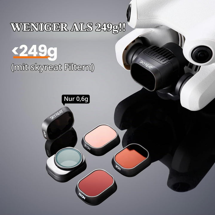SKYREAT Skyreat Mini 4 Pro ND Filter,Polarisationsfilter Kamera Objektiv 6Pack Filter Set Kompatibel