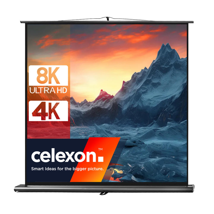 celexon Mobile Beamer-Stativ Leinwand Ultramobil Professional für Schule, Präsentation oder Büro mit