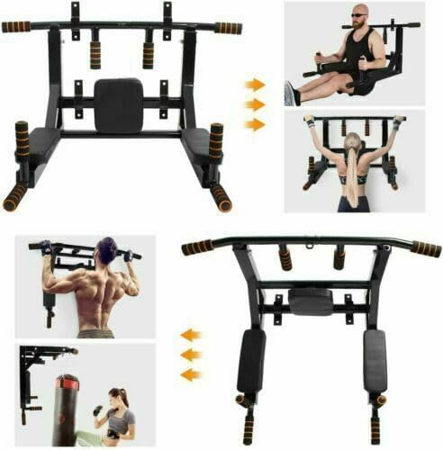 Trintion 4 in 1 Klimmzugstange zur Wandmontage Klimmzugstangen Heimturnhalle Pull Up Bar Multifunkti