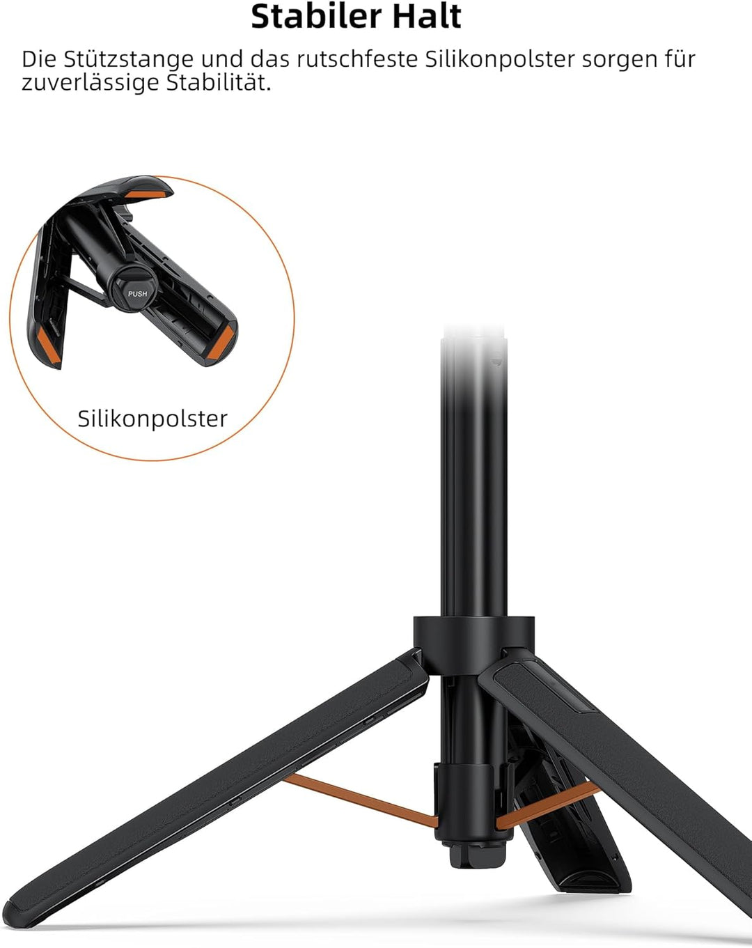 54 cm Selfie Stick Stativ für DJI Osmo Action 5 Pro/4/3, Osmo 360, 2-in-1 Kleines Tischstativ mit Ku