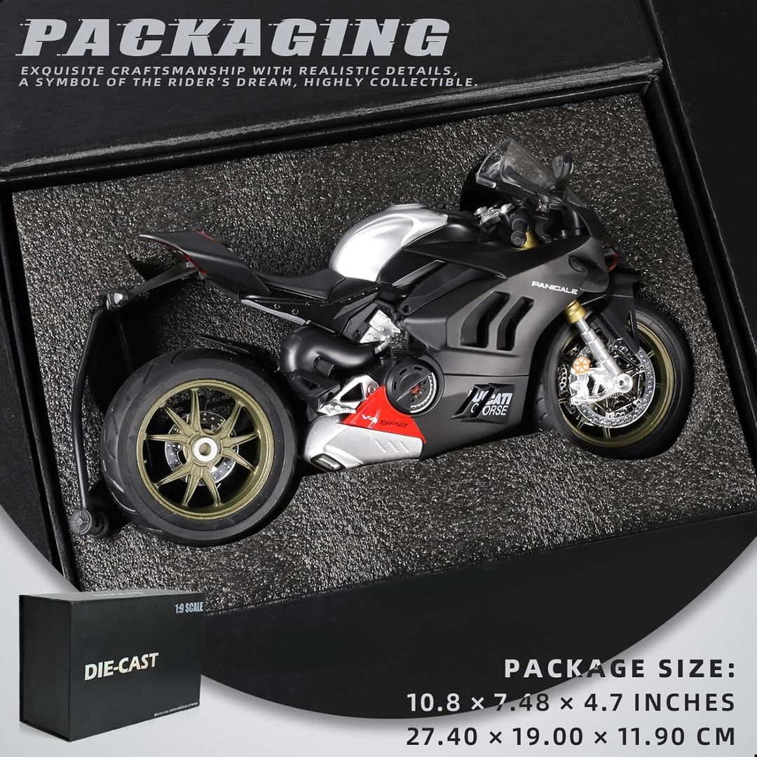 1:9 Motorrad Modell kompatibel für Ducati Panigale V4 SP2 Motor Bike Spielzeug 1:9 Motorrad Spielzeu