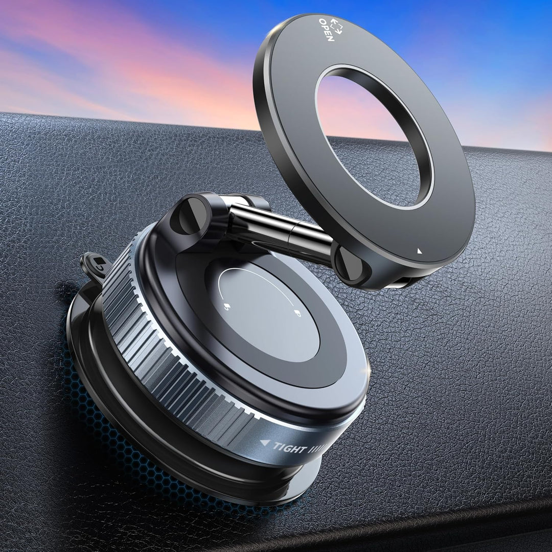 Beeasy Vakuum Magnetische Handyhalterung Auto für MagSafe Autohalterung, 720° Faltbar [20X N56 Magne