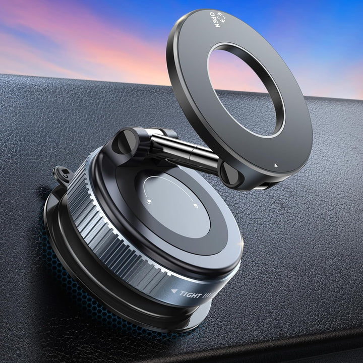 Beeasy Vakuum Magnetische Handyhalterung Auto für MagSafe Autohalterung, 720° Faltbar [20X N56 Magne