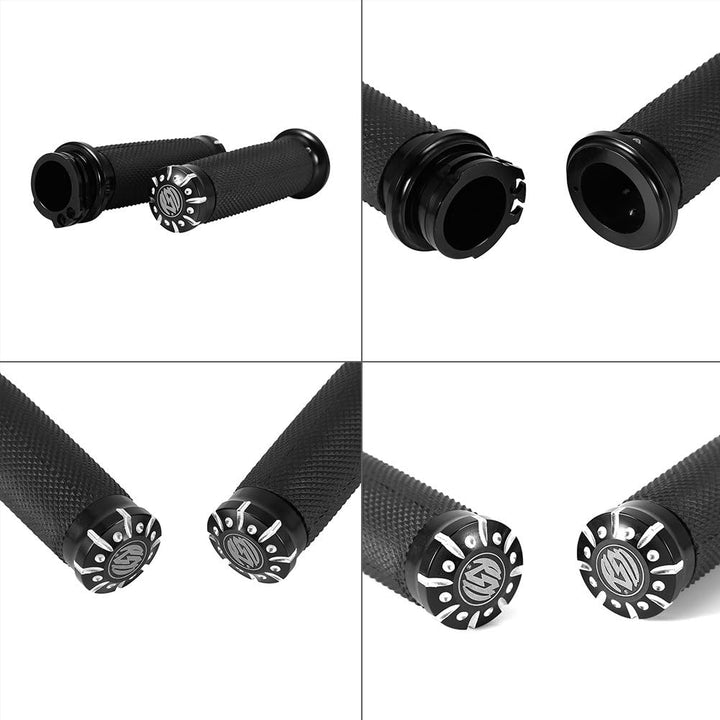 for Davidson Fxdb Street Bob-Lenker Handgriffe, 1" Motorrad Lenker Handgriffe Für Softail Cruiser Ch