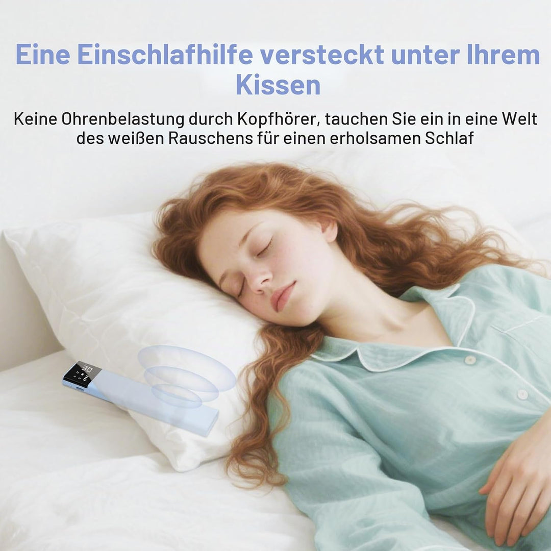 Pillow Speaker und Kissenlautsprecher Bluetooth, 36 Sounds, Display, Timer Blau, Blau