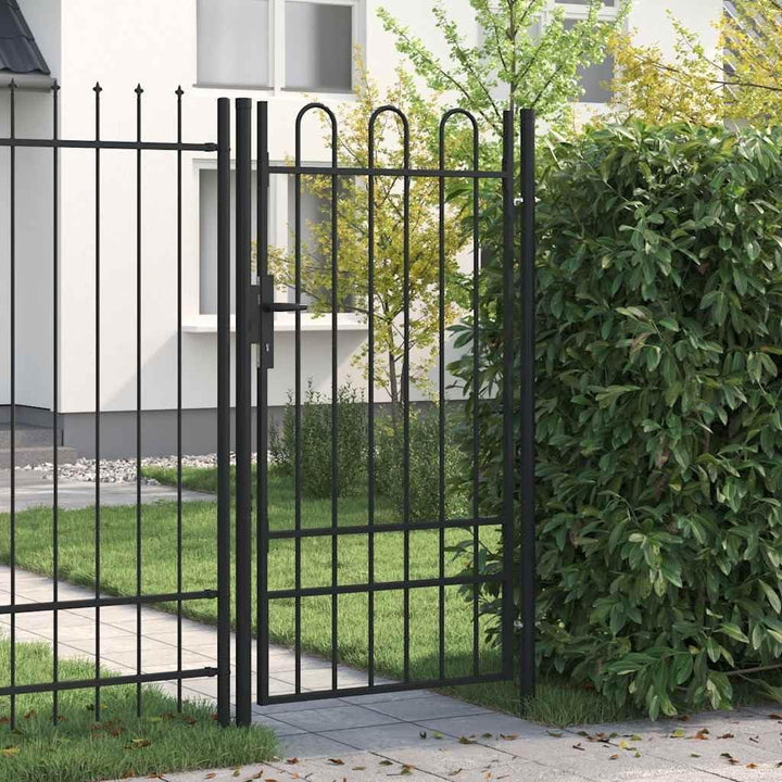 vidaXL Zauntor Einzelflügel Gewölbte Spitze Gartentor Gartentür Gartenpforte Zauntür Hoftür Tor Hoft