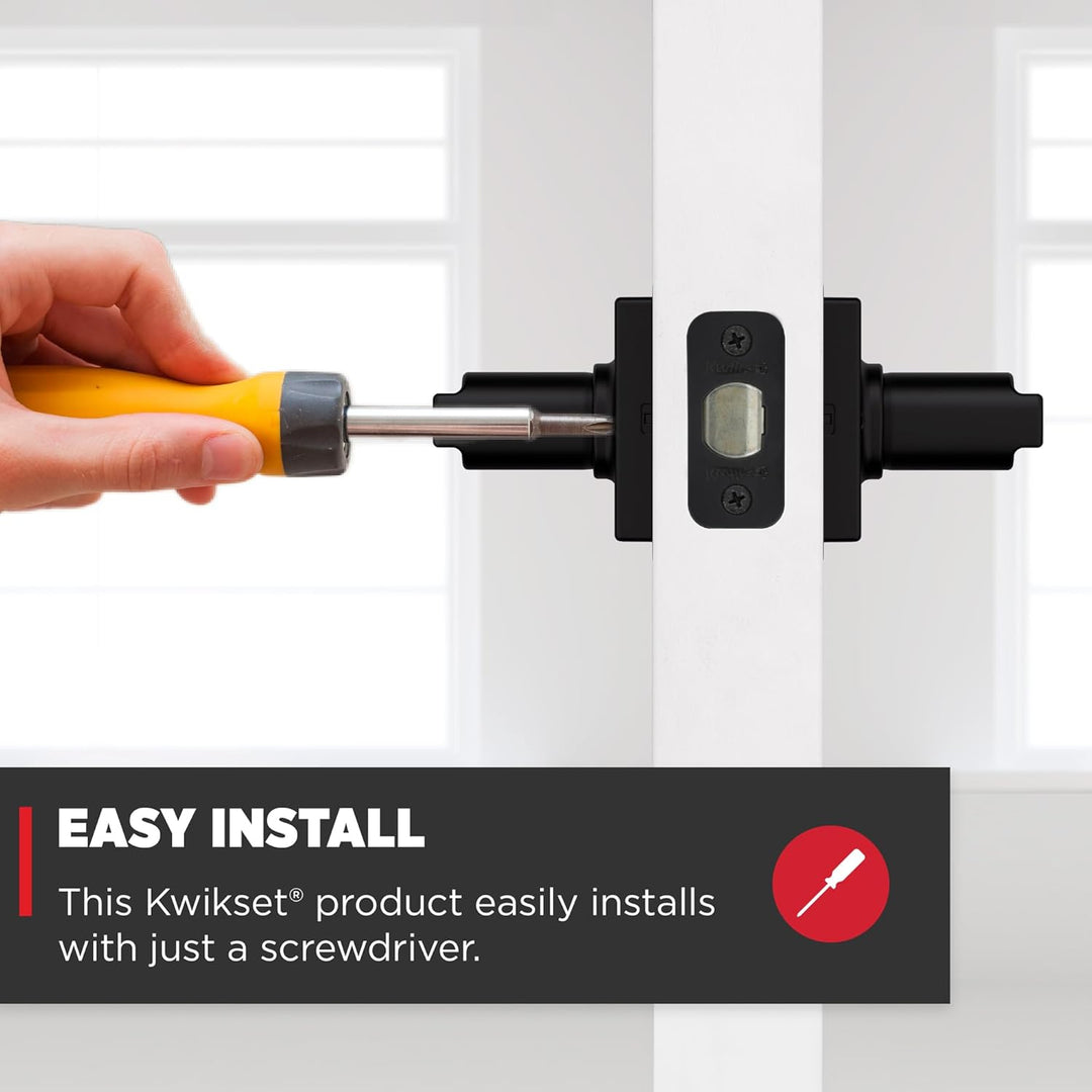 Kwikset 92001-603 Casey Passage Lever, Matte Black Schwarz Modern, Schwarz Modern