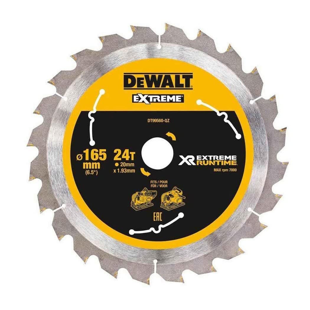 Dewalt XR Extreme Runtime Kreissägeblatt (für Tauchkreissägen, Sägeblatt-Ø 165/20 mm, 42 WZ/FZ, für