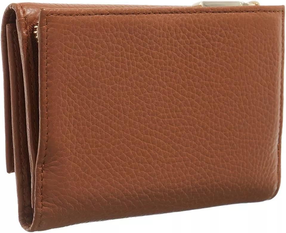 COCCINELLE Metallic Soft Wallet Grainy Leather Brule