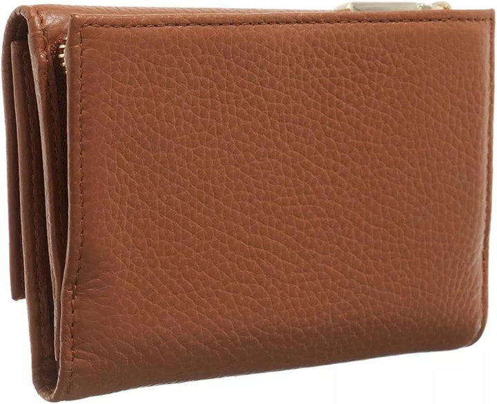 COCCINELLE Metallic Soft Wallet Grainy Leather Brule