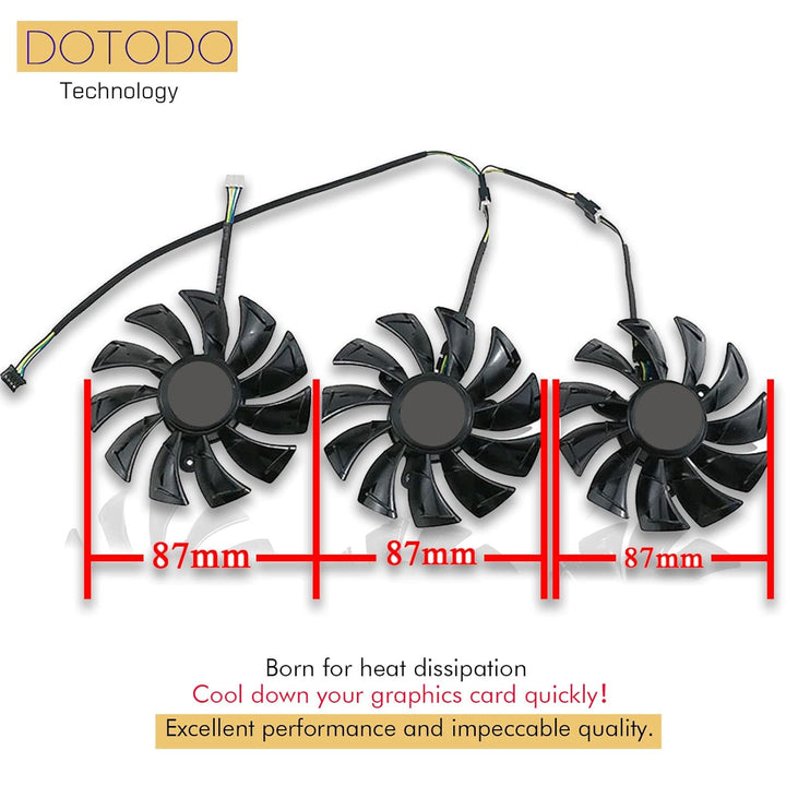 Dotodo 87 mm GA92S2U DC12V 0.46A 4PIN Grafikkarte kühlt Lüfter für ZOTAC GeForce RTX 2080 RTX 2080 T