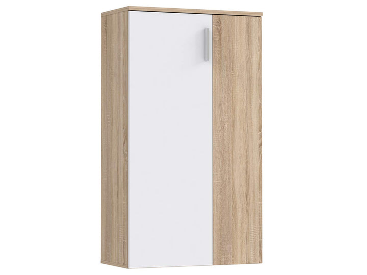 möbelando Schuhschrank Schuhkommode Flurschrank Kommode Anrichte Schrank Gretna I Sonoma-Eiche/Weiss