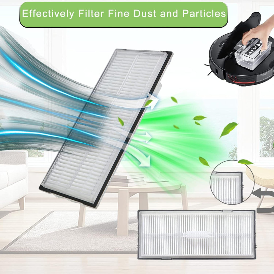 AiLomey Zubehör für Roborock S8 / S8 +, Ersatzteile für Roborock S8 Pro Ultra, 2 Hauptbürste, 4 Wisc